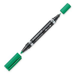 Staedtler Lumocolor Duo marqueur indélébile Pointe fine/ogive Vert