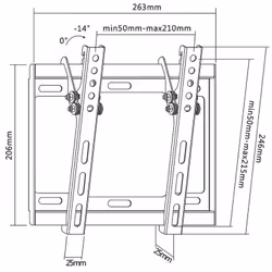 SBOX PLB-3422T support pour téléviseur 43" Noir