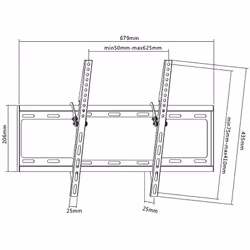 SBOX PLB-3446T support pour téléviseur 70" Noir