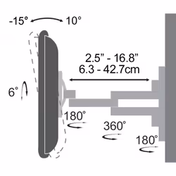 SBOX PLB-3644 support pour téléviseur 55" Noir