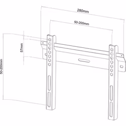 SBOX PLB-114S support pour téléviseur 43" Argent