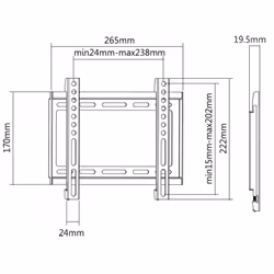 SBOX PLB-2222F support pour téléviseur 43" Noir