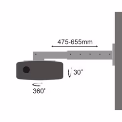 SBOX PM-105 support pour projecteurs Mur Blanc