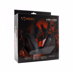 SBOX HS-401 Casque Avec fil Arceau Jouer Noir, Rouge