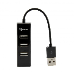 SBOX H-204 hub & concentrateur USB 2.0 480 Mbit/s Noir