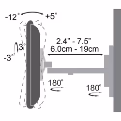 SBOX LCD-221 support pour téléviseur 43" Noir