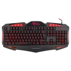 Clavier Gaming rétroéclairé White Shark GK-1621 Shogun - Rouge