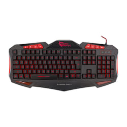 White Shark GK-1621 Shogun clavier USB QWERTY Anglais américain Noir, Rouge
