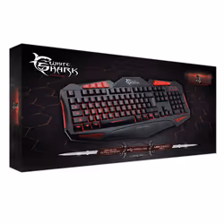 White Shark GK-1621 Shogun clavier USB QWERTY Anglais américain Noir, Rouge - Vue supplémentaire 4