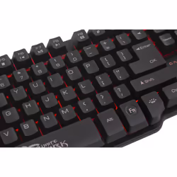 White Shark GK-1622 Samurai clavier USB QWERTY Anglais américain Noir