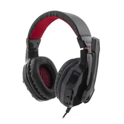 White Shark GHS-1641 PANTHER Casque Avec fil Arceau Jouer Noir, Rouge