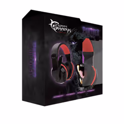 White Shark GHS-1641 PANTHER Casque Avec fil Arceau Jouer Noir, Rouge - Vue supplémentaire 4