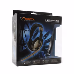 SBOX HS-302 écouteur/casque Avec fil Arceau Jouer Noir, Gris