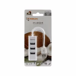 SBOX H-204W hub & concentrateur USB 2.0 480 Mbit/s Blanc