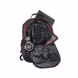 White Shark Dark Nomad sac à dos Sac à dos de sport Noir, Rouge Polyester - Vue supplémentaire 6