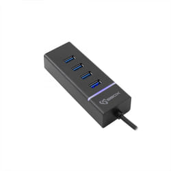 SBOX H-304 hub & concentrateur USB 3.2 Gen 1 (3.1 Gen 1) Type-A 5000 Mbit/s Noir