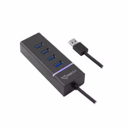 SBOX H-304 hub & concentrateur USB 3.2 Gen 1 (3.1 Gen 1) Type-A 5000 Mbit/s Noir