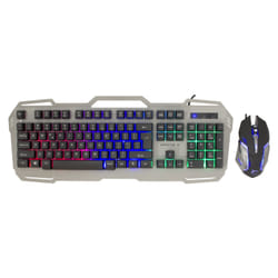 White Shark APACHE-2 clavier Souris incluse USB QWERTY Anglais américain Noir, Gris