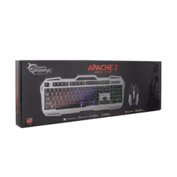 White Shark APACHE-2 clavier Souris incluse USB QWERTY Anglais américain Noir, Gris - Vue supplémentaire 4