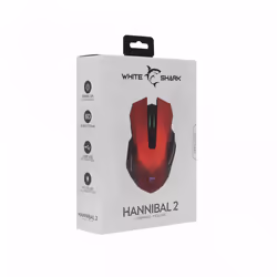 White Shark HANNIBAL 2 Red souris Droitier USB Type-A Optique 3200 DPI - Vue supplémentaire 7