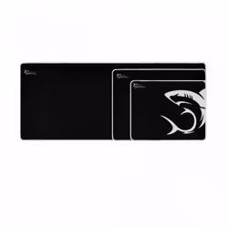 White Shark SHARK L Tapis de souris de jeu Noir, Blanc