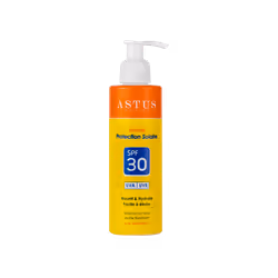 Le lait protecteur ASTUS SPF30 plus pour adulte assure une meilleure prévention du vieillissement cellulaire grâce à sa formu ...