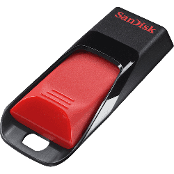 SanDisk Cruzer Edge, 16GB lecteur USB flash 16 Go USB Type-A 2.0 Noir, Rouge