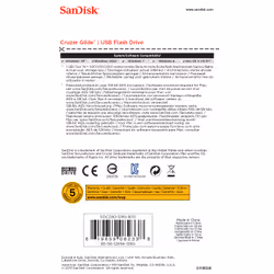 Sandisk Cruzer Glide lecteur USB flash 128 Go USB Type-A 2.0 Noir, Rouge - Vue supplémentaire 6
