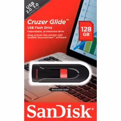 Sandisk Cruzer Glide lecteur USB flash 128 Go USB Type-A 2.0 Noir, Rouge - Vue supplémentaire 7