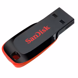 SanDisk Cruzer Blade lecteur USB flash 64 Go USB Type-A 2.0 Noir, Rouge - Vue supplémentaire 8