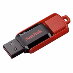 SanDisk Cruzer Switch, 64 Go, USB Type-A, 2.0, Casquette, Noir, Rouge