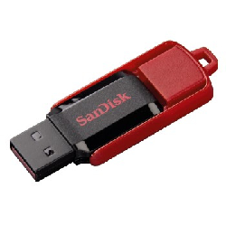 SanDisk Cruzer Switch lecteur USB flash 64 Go USB Type-A 2.0 Noir, Rouge