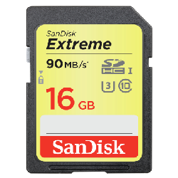 Carte mémoire Sandisk Extreme 16GB SDHC UHS-I