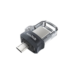 SanDisk Ultra Dual m3.0 lecteur USB flash 32 Go USB Type-A / Micro-USB 3.2 Gen 1 (3.1 Gen 1) Noir, Argent, Transparent