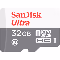 SanDisk Ultra MicroSDHC 32GB UHS-I, 32 Go, MicroSDHC, Classe 10, UHS-I, 80 Mo/s, Résistant aux chocs, Résistant à une tempéra ...