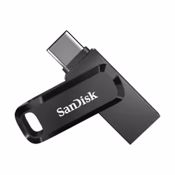 Sandisk Ultra Dual Drive Go, 256 Go, USB Type-A / USB Type-C, 3.2 Gen 1 (3.1 Gen 1), 150 Mo/s, Pivotant, Noir