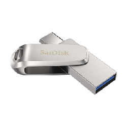 SanDisk Ultra Dual Drive Luxe lecteur USB flash 64 Go USB Type-A / 3.2 Gen 1 (3.1 Gen 1) Acier inoxydable