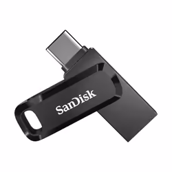 SanDisk Ultra Dual Drive Go, 512 Go, USB Type-A / USB Type-C, 3.2 Gen 1 (3.1 Gen 1), 150 Mo/s, Pivotant, Noir
