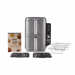 Ninja SL400EU friteuse Double 9,5 L 2470 W Friteuse d'air chaud Noir, Gris - Vue supplémentaire 10