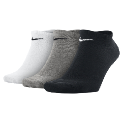 Nike Value No-Show Chausettes invisibles Noir, Gris, Blanc