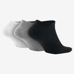 Nike Value No-Show Chausettes invisibles Noir, Gris, Blanc