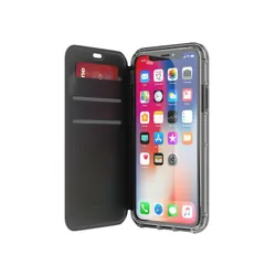 Griffin Survivor coque de protection pour téléphones portables 14,7 cm (5.8") Étui avec portefeuille Gris, Transparent
