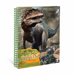 Dinosart 15201, Carte à gratter pour enfants, Multicolore