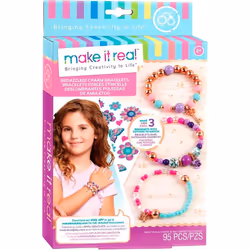 Make it Real Bracelets Crea 3 Pcs - Perles Creativity, Kit de fabrication de bracelets pour enfants, 8 an(s), Plastique, Mult ...
