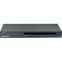 Trendnet TK-803R 8-Port USB/PS/2 Rack Mount KVM Switch commutateur écran, clavier et souris Grille de montage