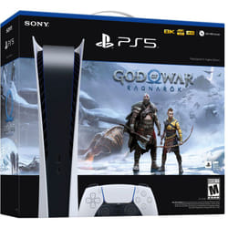 Console PlayStation 5 Edition Digitale + God of War Ragnarök +Station de charge dual sense