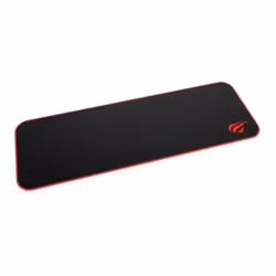 Havit HV-MP830, Noir, Rouge, Monochromatique, Caoutchouc, Base antidérapante, Tapis de souris de jeu