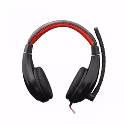White Shark Serval Casque Avec fil Arceau Jouer Noir, Rouge