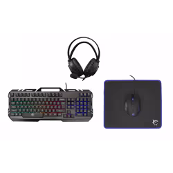 Ensemble Pack gaming 4en1 White Shark GC-4103 Cheyenne - Clavier: Technologie Filaire - 104x Touches + 12x Touches Multimédia ...