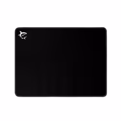 White Shark GMP-2101 BLACK KNIGHT, Noir, Monochromatique, Caoutchouc, Textile, Tapis de souris de jeu